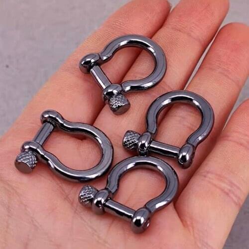 5pcs Horseshoe Toggle Camping Parachute cord Survival Anchor Bracelet Women gold black silver color Sport Buckle pendant cha