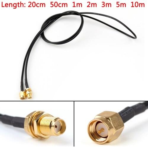Artudatech 20cm/50cm/1m/2m/3m/5m/10m RG174 Cable SMA Male Plug To SMA Female Jack Bulkhead Coax Pigtail