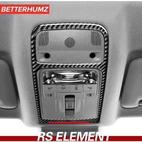 Car Accessories Interior Decoration Carbon Fiber Reading Light Control Panel Auto Sticker Car Decal For Audi Q3 2013-2018