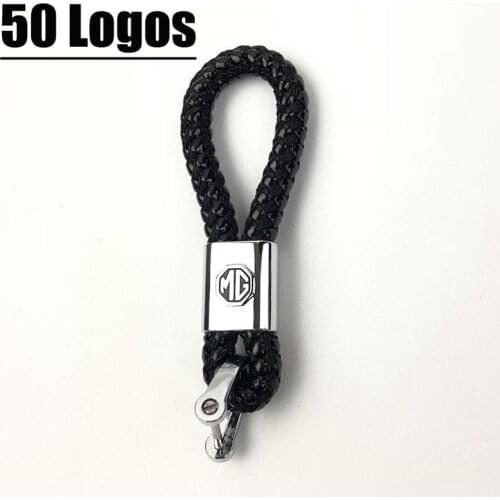 Car Keychain Braided Rope For MG Honda Toyota BMW Mercedes Audi Ford Mitsubishi Mazda Chevrolet Keychain Key Ring Accessories