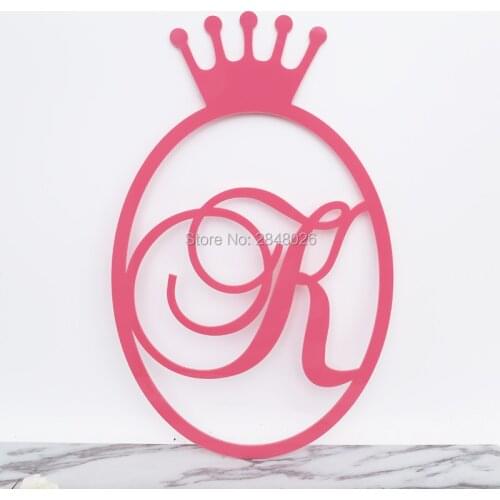Nursery monogram with crown Wall Letters,Wood Alphabet Front door hanger,bedroom wall plaque,party decor