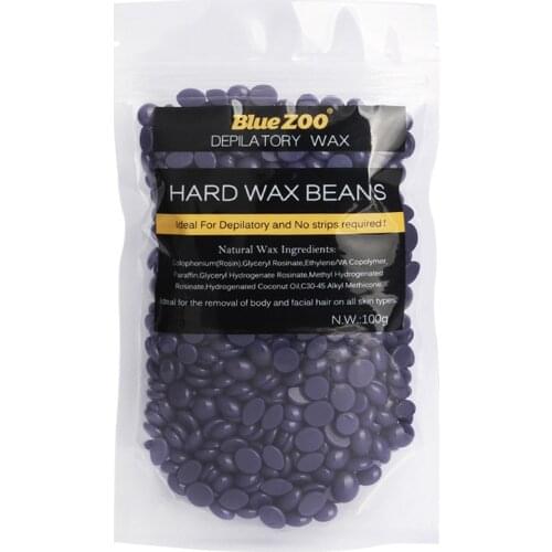 Lavender Flavor 1 Bag Hot Film Hair Removal Bean No Strip Bikini Depilatory Cream Hard Wax Pellet Waxing Beans Solid Epilation