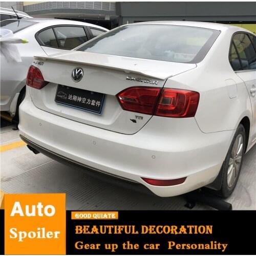 For 2013-2018 Volkswagen JETTA Sagitar Spoiler Plus Big ABS Material Car Rear Wing Primer Color Trunk Rear Spoiler 2015 2016