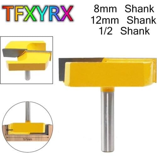 1pc 8mm 12mm 1/2inch Shank Bottom Cleaning Router Bit Straight Bit Clean Milling Cutter for Wood Woodworking Cutting Tools