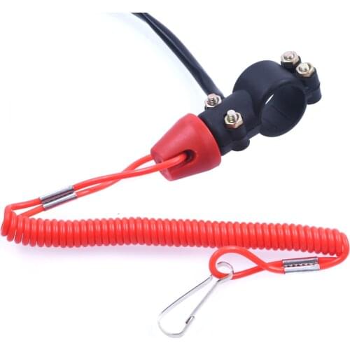 ATV Motorcycle Boat Tether Lanyard Emergency Kill Stop Engine Switch Push Button