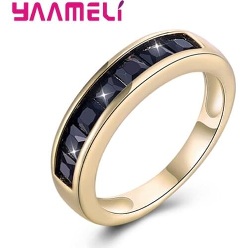 New Arrival Shiny Cubic Zirconia Jewelry Ring 925 Sterling Silver Pave Shiny Crystal For Wedding Engagement Anniversary