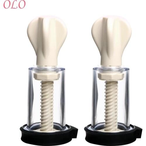 OLO Full Body Massager 1 Pair Electric Shock Nipple Sucker Breast Enlarger Clitoris Massager Nipple Clamps Pump