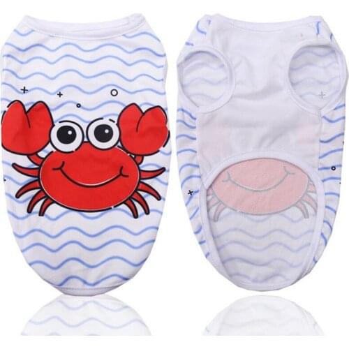 Cartoon Fruit Dog Clothes For Small Dog Summer Cute Pet Clothes For Dog Vest Pomeranian Clothes Casual Puppy Clothes