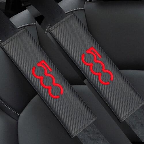 Car Seat Belt Cover Padding Auto Seat Belt Strap Protector Cover Pads for fiat 500 punto abarth 500 stilo ducato Accessories
