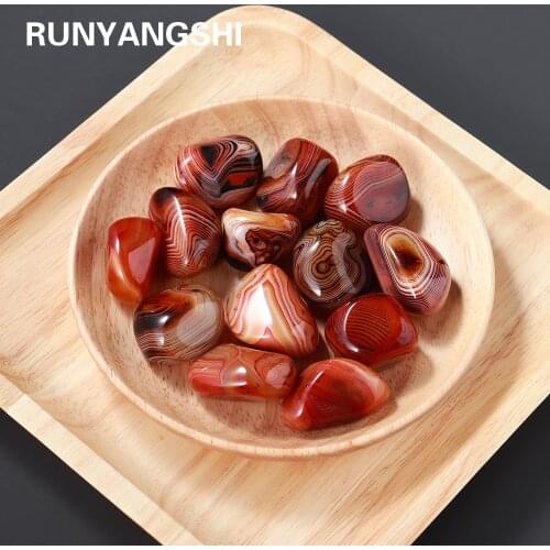 Natural crystal red agate raw stone Large particle polished Twining agate Stone ornaments for Garden fish tank decoration stone