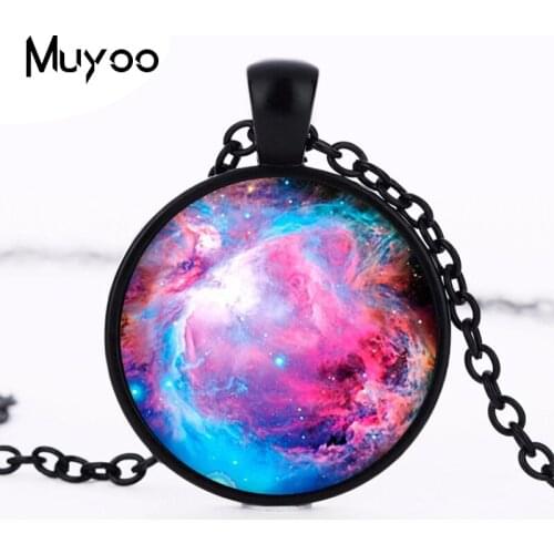 2017 new hot Orion Nebula Pendant Nebula Galaxy Jewelry Round Photo Universe Necklace Space Necklace Nebula Galaxy HZ1