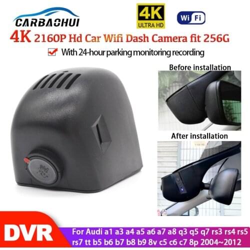 New 4K Car DVR Dash Cam Camera For Audi a1 a3 a4 a5 a6 a7 a8 q3 q5 q7 rs3 rs4 rs5 rs7 tt b5 b6 b7 b8 b9 8v c5 c6 c7 8p 2004~2012