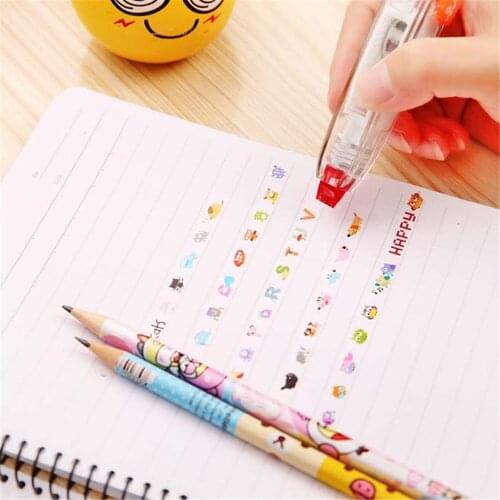 New Kawaii Animals Carton Press Type Decorative Correction Tape Diary Stationery School Supply