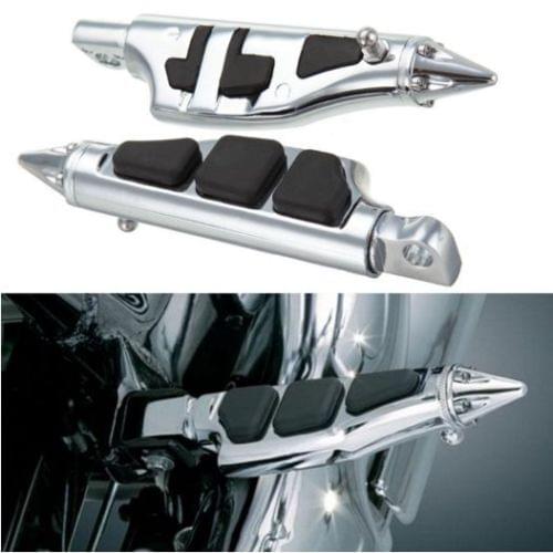 Pair chrome Stiletto Footrest Foot Pegs For Harley Softail Sportster Dyna Glide Fat Boy Boulevard Intruder Road Star