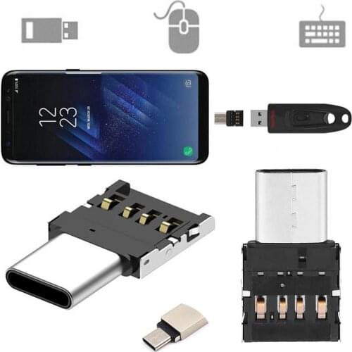 Portable Mini OTG Adapter Type-C to USB Converter Connector for PC Laptop Mobile Phones Computer