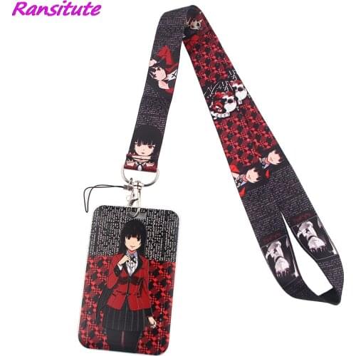 Ransitute R1539 The Abyss Of Gambling Lanyard Card Holder Student Hanging Neck Phone Lanyard Badge Subway Access Card Holder
