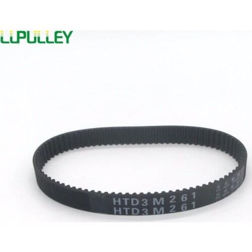 LUPULLEY HTD3M Timing Belt 225/228/237/240/243/246/249/252/255/258/261mm Pitch Length 10mm/15mm Width HTD 3M Pulley Belt 2PCS