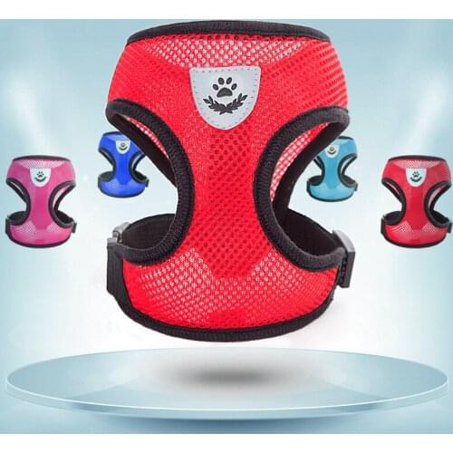 Step-In Air Dog Harness All Weather Mesh Vest Cat Leash Training Soft Chest Strap Adjustable Outdoor Walking Lead Puppy Collar