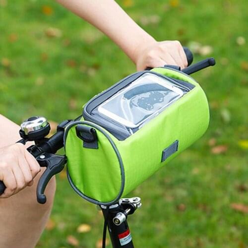 Oxford Cloth Material Zipper Solid Color Outdoor Sports Riding Bag Bicycle Visual Storage Bag