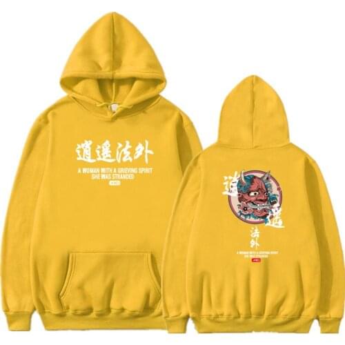 2019 Autumn Winter Hoodie Mens Sweatshirt Funny Chinese Charater Print Harajuku Hoodie Streetwear Hip Hop Casual Black Pullover