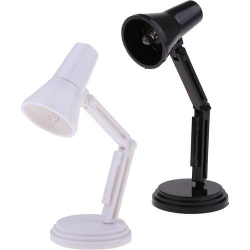 Pack of 2 Miniature 1/6 Dolls House LED Desk Lamp Light for / BJD Dollfie Dollhouse Life Scenes Decor