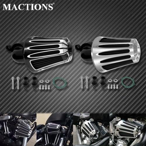Motorycle Air Cleaner Intake Filter Kit Aluminum For Harley Touring Softail Dyna Road King Street Glide Breakout Standard FXST