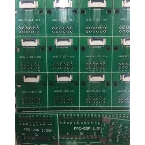 0.50mm or 1.0mm FFC/FPC 20P Connector Adapter Plate Flat Cable Socket Adaptor Connector for PCB Board TFT LCD