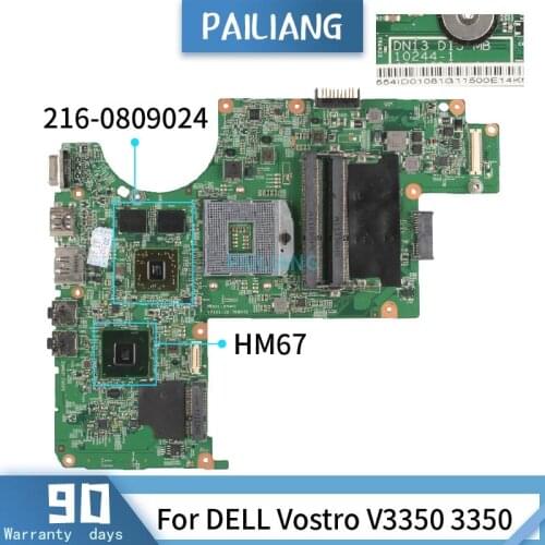 09VFG4 For DELL Vostro V3350 3350 CN-09VFG4 10244-1 HM67 216-0809024 Mainboard Laptop motherboard DDR3 tested OK