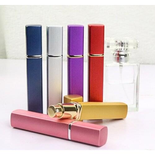 1pc 12ml Metal Perfume Bottle Travel Refillable Mini Portable Perfume Atomizer Bottle For Spray Scent Pump Case Empty As a Gift