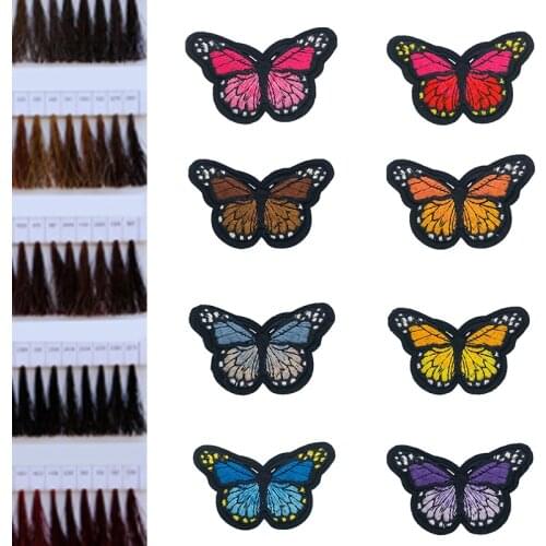1Pc 8X4.8Cm Butterfly Embroidery Patches Colored Adhesive Embroidered Fabric For Handbag Patch Applique Adhesive Diy Accessories