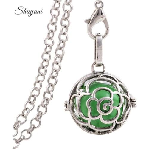 10pcs/lot Bola Gift For Pregnant Mother Music Chime Ball Hollow Openable Cage Locket Pendant DIY Necklace Fit Sound Ball Inside