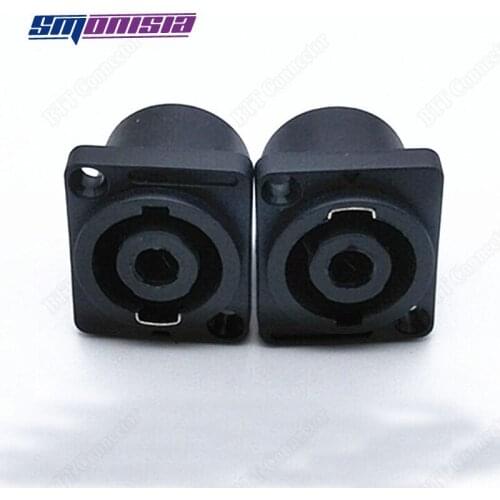 Smonisia 100pcs Professional 4-pin Female Cannon XLR Plug with Protective Iron Sheet for Loudspeaker Box Stereo System