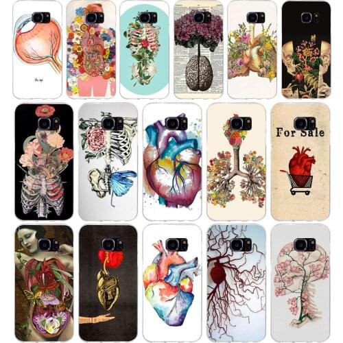 207H DESIGNS HUMAN ANATOMY Soft TPU Silicone Cover Case for samsung Galaxy s6 s6 s7 edge s8 s9 plus case