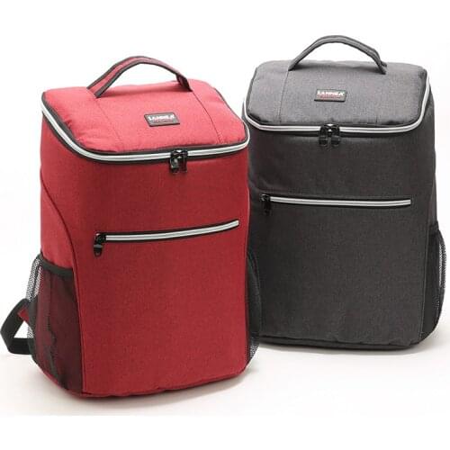 20L Backpack Cooler Bag Oxford Waterproof Ice Pack Picnic Refrigerator Bag For Food Drink