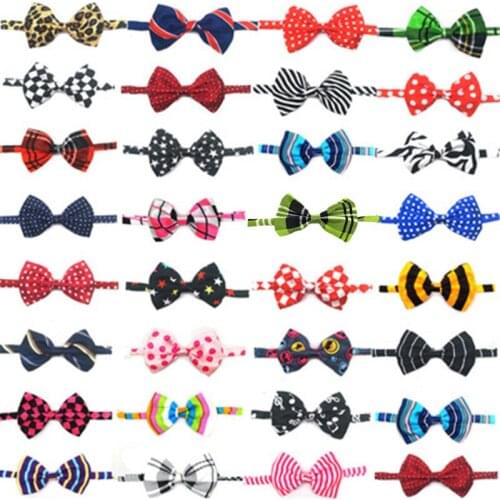 50pcs Dog Bowties Mix Color Pet Dog Hair Bows Bow Ties Cute Dog Bow Tie Hair Bows Dog Grooming Products