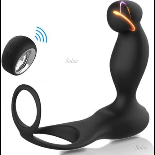 Remote Control Anal Plug Massage Stick Anal Sex Toy Male Precedent Gland Massager Vibrating Masturbation Charging Adult Products