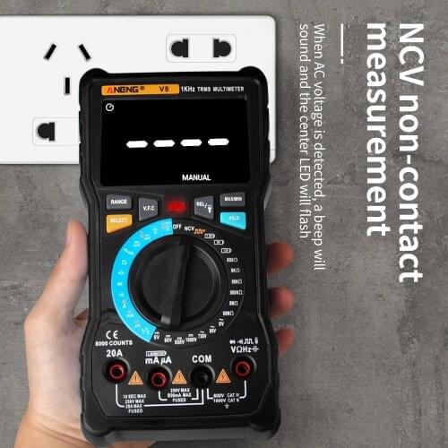 ANENG V8 Digital Multimeter 6000 Counts Avometer Transistor Capacitor Tester Multimetro Digital Profissional Lcr Meter Multimetr