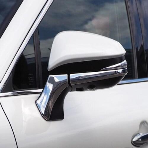 Car Accessories For Toyota Harrier Venza 2020 2021 Chrome Car Rearview Mirrors Cover Trim Strip Sticker