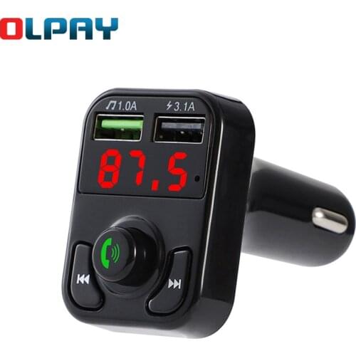 KDsafe Bluetooth Wireless Car kit Handfree LCD FM Transmitter Dual USB Car Charger 2.1A MP3 Music TF Card U disk AUX Player