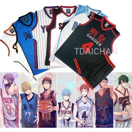 Anime KUROKOS BASKETBALL Kuroko No Basuke Cosplay Yosen School #9 Murasakibara Atsushi Basketball Uniform Jersey Sportswear Top