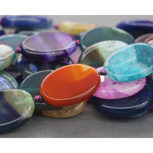 CYW 2018 Large Rainbow Oval Coin Beads, 8pcs Druzy Faceted GemsStone DIY Necklace Connector, Free shipment, 15.5inch Full Strand