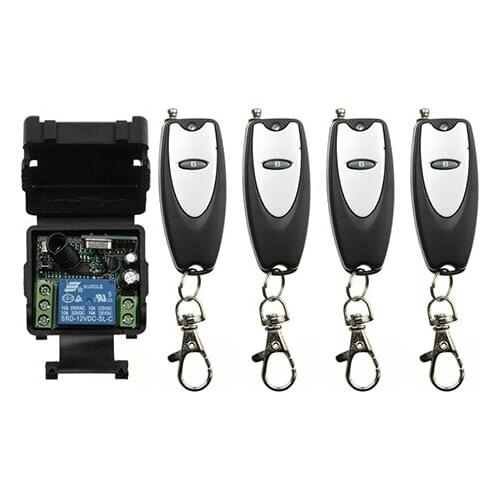 DC12V 24V 1 CH 1CH RF Wireless Remote Control Relay Switch Security System 315/433.92 MhZ Garage Doors window lamp/ shutters