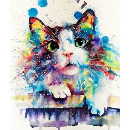 Painting By Numbers DIY Dropshipping Digital Lazy Cute Cat 40x50CM Animal DIY Handmade For Living Room Wall Decor Oil Painting
