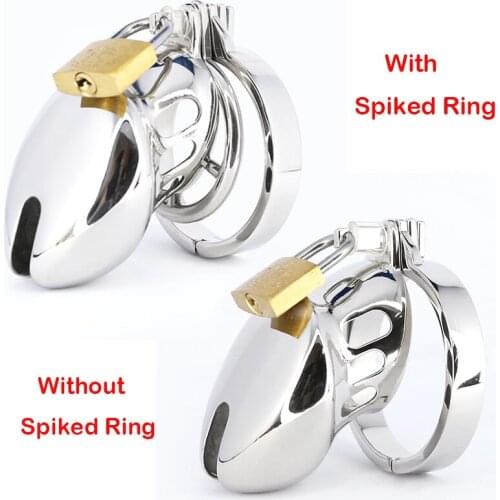 Stainless Steel Chastity Cage Cock Glans Cage with Lock Cock Rings Erotic Device cock Prison Penis Ring Sex Toys for Men C042