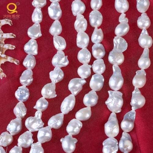 13-14 MM large freshwater skull loose pearl strand baroque pearl strand