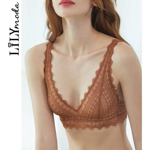 LILYMODA 2018 Fashion Women Comfortable Lace Sexy Bralette Bra Brassiere Full Cup Underwear Female Lingerie New Arrivals