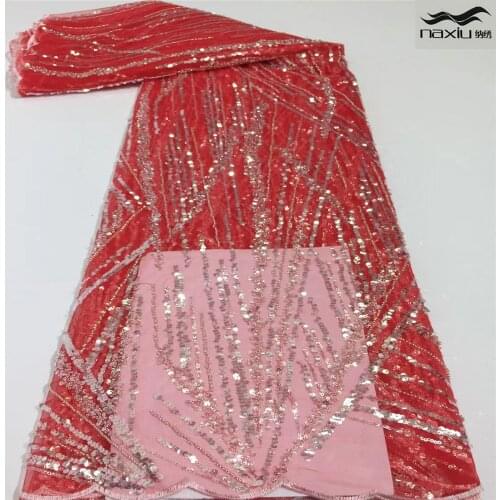 Madison African Tulle Sequins Lace Fabric 2021 High Quality Lace Nigerian Lace Fabrics For Women Party Wedding Dress Sewing