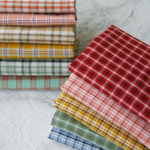 DIY Japan Little Cloth group Yarn-dyed fabric,for sewing Handmade Patchwork Quilting ,Grid stripe dot 50x140cm
