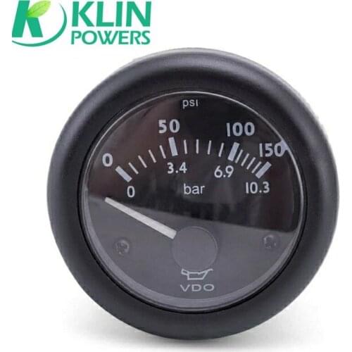 24V VDO Diesel Engines Oil Pressure Gauge Size 52mm