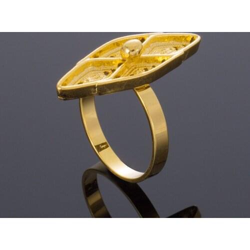 2019 Fashion Ethiopian Ring Arab Gold Color Middle East Women Rings Dubai Jewelry African Wedding GiftS